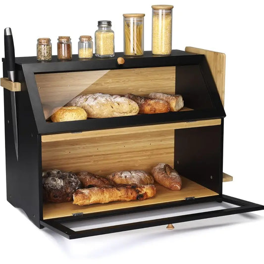Large Bread box, huge bread bin container storage for Kitchen Countertop for Kitchen Countertop