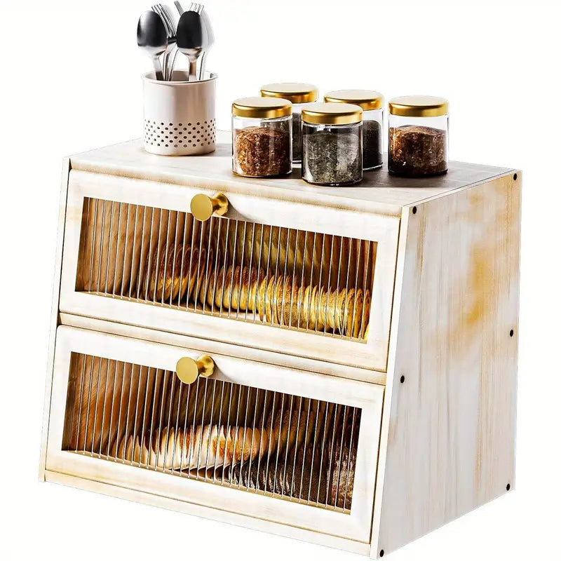 Vintage Bread box, Antique bread bin container storage for Kitchen Countertop for Kitchen Countertop